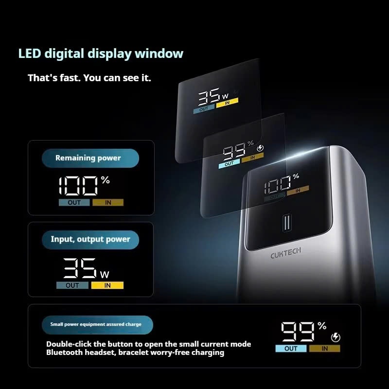 Pin Dự Phòng Cuktech PB1055 Mini Power Bank 10.000mAh 55W PD/PPS/QC/Mi Turbro - Bảo Hành 18 Tháng | BigBuy360 - bigbuy360.vn