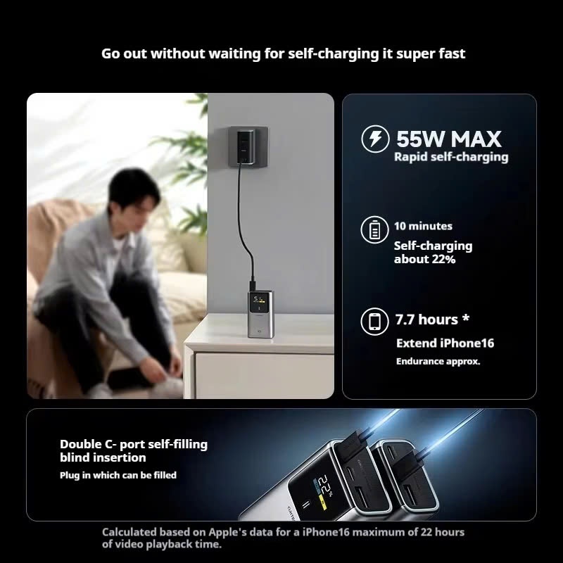 Pin Dự Phòng Cuktech PB1055 Mini Power Bank 10.000mAh 55W PD/PPS/QC/Mi Turbro - Bảo Hành 18 Tháng | BigBuy360 - bigbuy360.vn