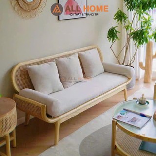  Sofa Gỗ Mây Kiểu Dáng Hiện Đại Vintage mã G07 ALLHOME Decor Phòng Khách Home Stay Làm Theo Kích Thước 
