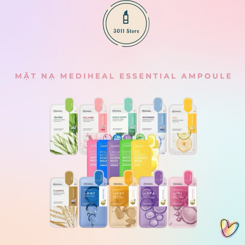 [Lẻ miếng - Mẫu mới] Mặt Nạ Dưỡng Da Mediheal Essential Mask