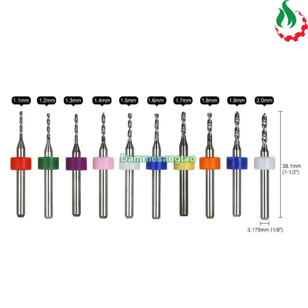 Mũi khoan CNC nhiều kích cỡ (Bộ 10 mũi)