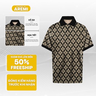  Áo polo nam ngắn tay AREMI vải cotton tổ ong hình in chuyển nhiệt cao cấp thiết kế trẻ trung năng động APL0030 