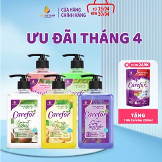 Sữa rửa tay tạo bọt Carefor Chính hãng diệt khuẩn dưỡng ẩm thơm 4 mùi hương dạng chai 500ml