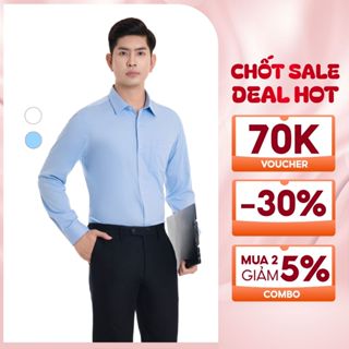 Áo sơ mi nam thiết kế dài tay công sở vải sợi tre nhiều màu Thái Hoà 23ASM-993