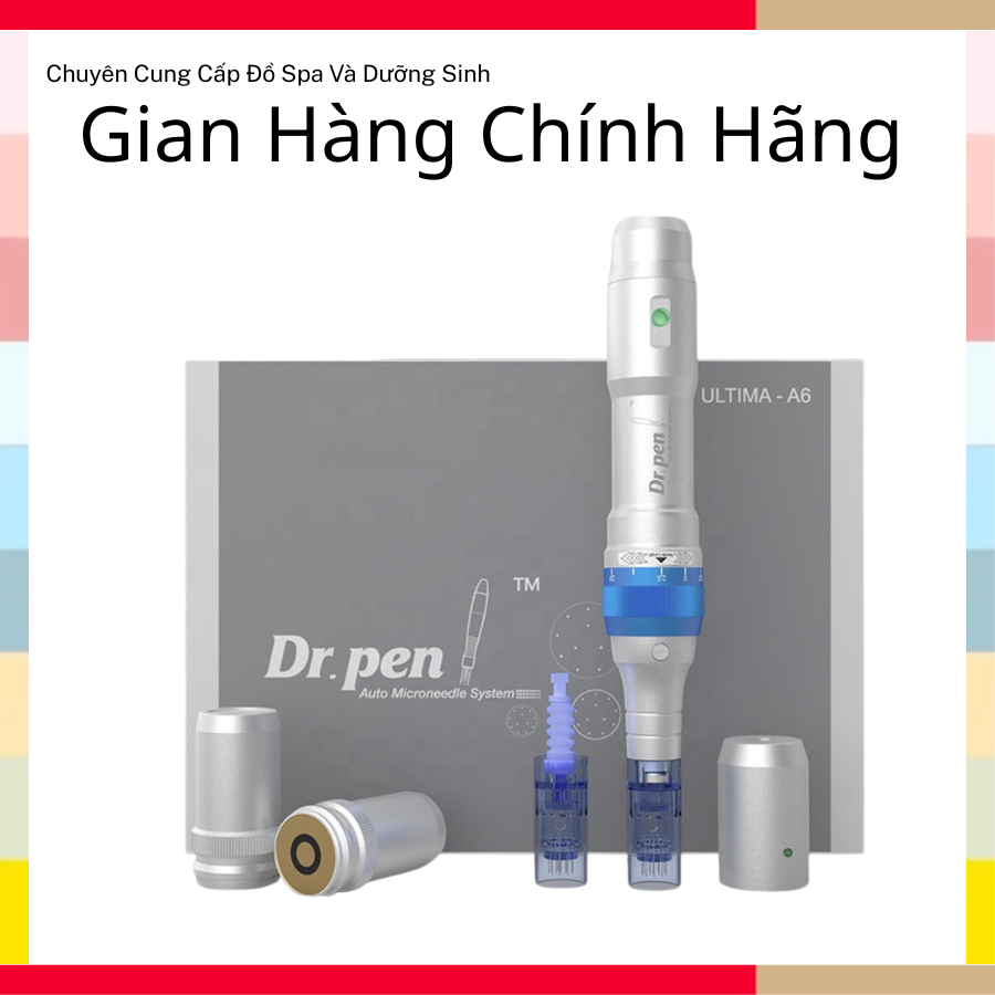 Máy Pi Kim Drpen A6 Cao Cấp Có 2 Pin Dự Phòng | Máy Lăn Kim Cấy Phấn Cấy Tảo Dr Pen A6