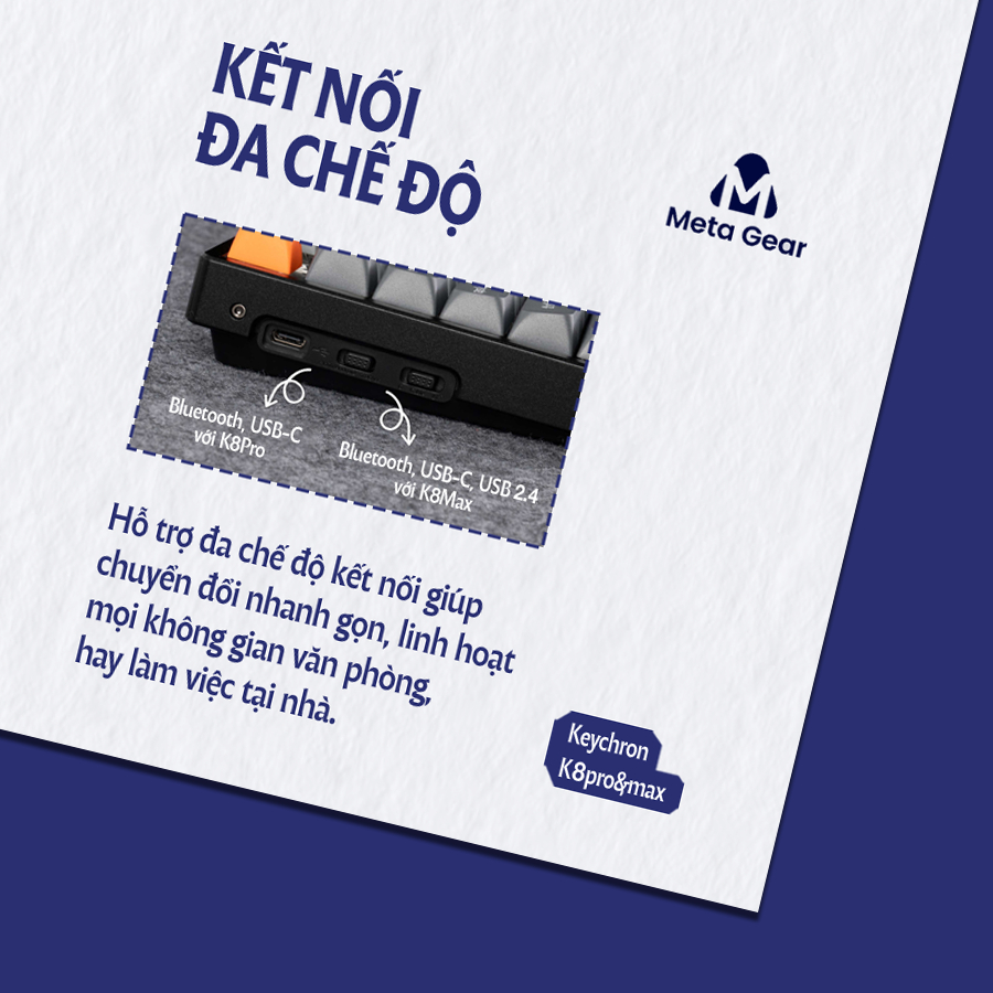 Bàn Phím Cơ Keychron K8 Pro, Bàn Phím Cơ Keychron K8 Max 3 Mode Kết Nối - Hỗ trợ QMK/VIA - Kết nối không dây | BigBuy360 - bigbuy360.vn