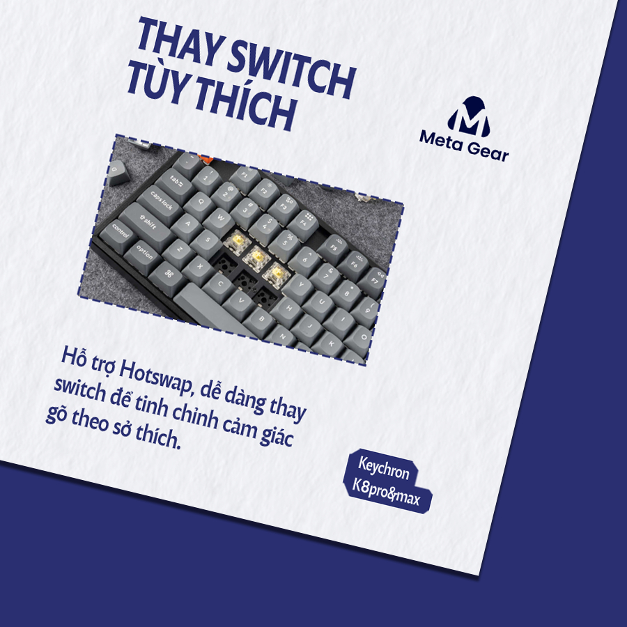 Bàn Phím Cơ Keychron K8 Pro, Bàn Phím Cơ Keychron K8 Max 3 Mode Kết Nối - Hỗ trợ QMK/VIA - Kết nối không dây | BigBuy360 - bigbuy360.vn
