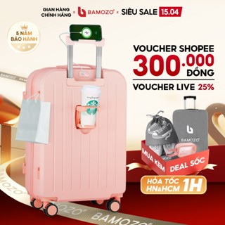 Vali Du Lịch Bamozo 8812 Thời Trang Size 20/24 Chất Liệu PC + ABS Bền Đẹp Bảo Hành 5 Năm