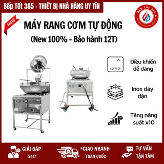 Máy Rang Cơm Tự Động Công Nghiệp Beptot365, Máy Chiên Cơm Tự Động Inox Cao Cấp Chảo Đường Kính Lớn
