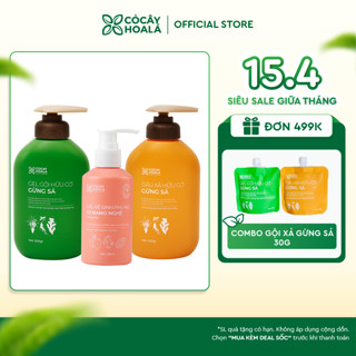 [HOẢ TỐC HCM] COMBO Gội Xả Thảo Dược Cỏ Cây Hoa Lá Gừng Sả 500G & Dung Dịch Vệ Sinh Phụ Nữ X2 Nano Nghệ 150G