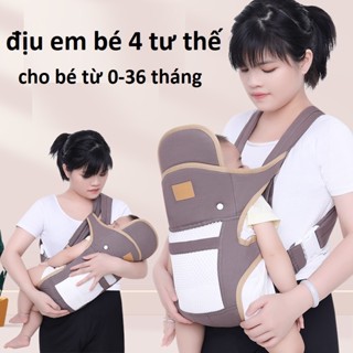 Địu Em Bé Sơ Sinh Có Đỡ Cổ Đa Năng Gọn Nhẹ Hàng Chất Lượng Cao, Đai Địu Em Bé Đi Xe Máy BABYJOY