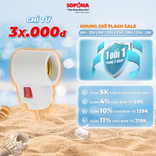 Đui đèn SOPOKA ĐLP123 có công tắc tiện lợi, an toàn