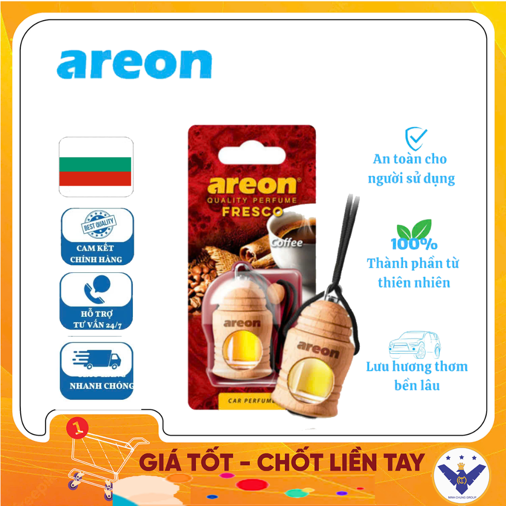 Tinh dầu treo xe ô tô AREON Fresco hương cafe