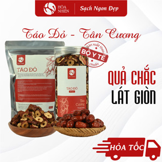 Táo Đỏ Tân Cương, Táo Tàu đỏ dạng nguyên quả sấy dẻo và cắt lát sấy giòn | Hòa Nhiên