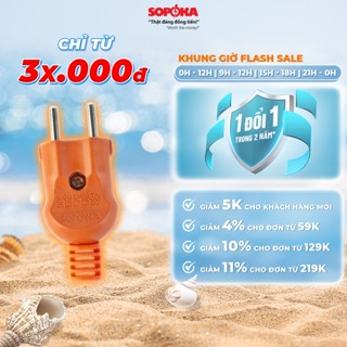 Phích cắm siêu tải SOPOKA P3000W2+ chống vỡ chịu nhiệt chịu tải cao 3000W