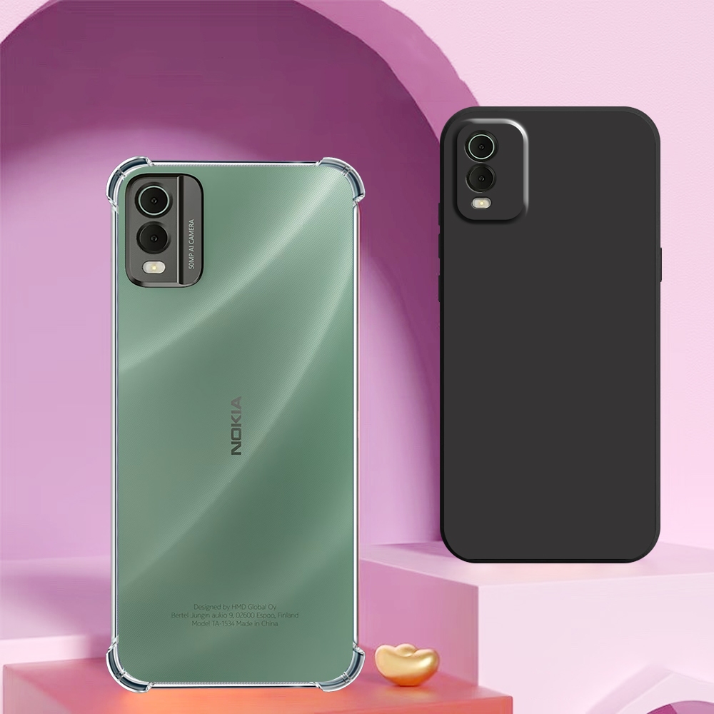 Ốp lưng Nokia C31 / C32 chống sốc, TPU viền vuông, trong suốt silicon