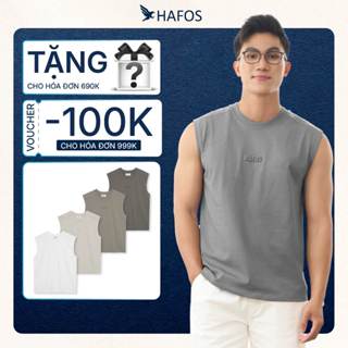 Áo ba lỗ nam Hafos, Áo tanktop nam co giãn thấm hút, Áo sát nách nam chất vải cotton 100% thể thao, tập gym cao cấp