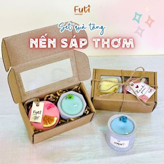 Hộp Quà 20/10 Nến Thơm Và Sáp Thơm, Set Quà Candle Handmade Được Chọn Mùi Tặng Bạn Bè, Mẹ, Đồng Nghiệp