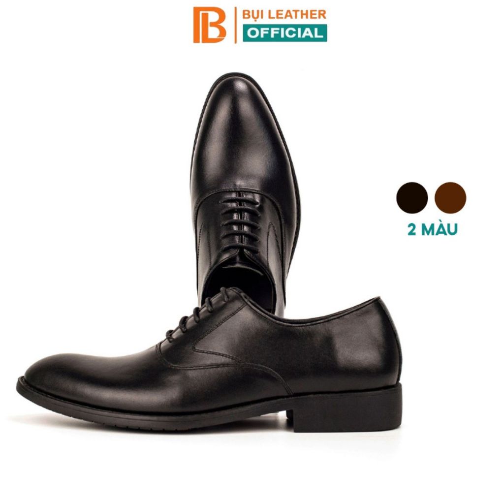Giày nam oxford công sở da bò nappa cao cấp màu đen G103- Bụi leather- hộp sang trọng -Bảo hành 12 tháng