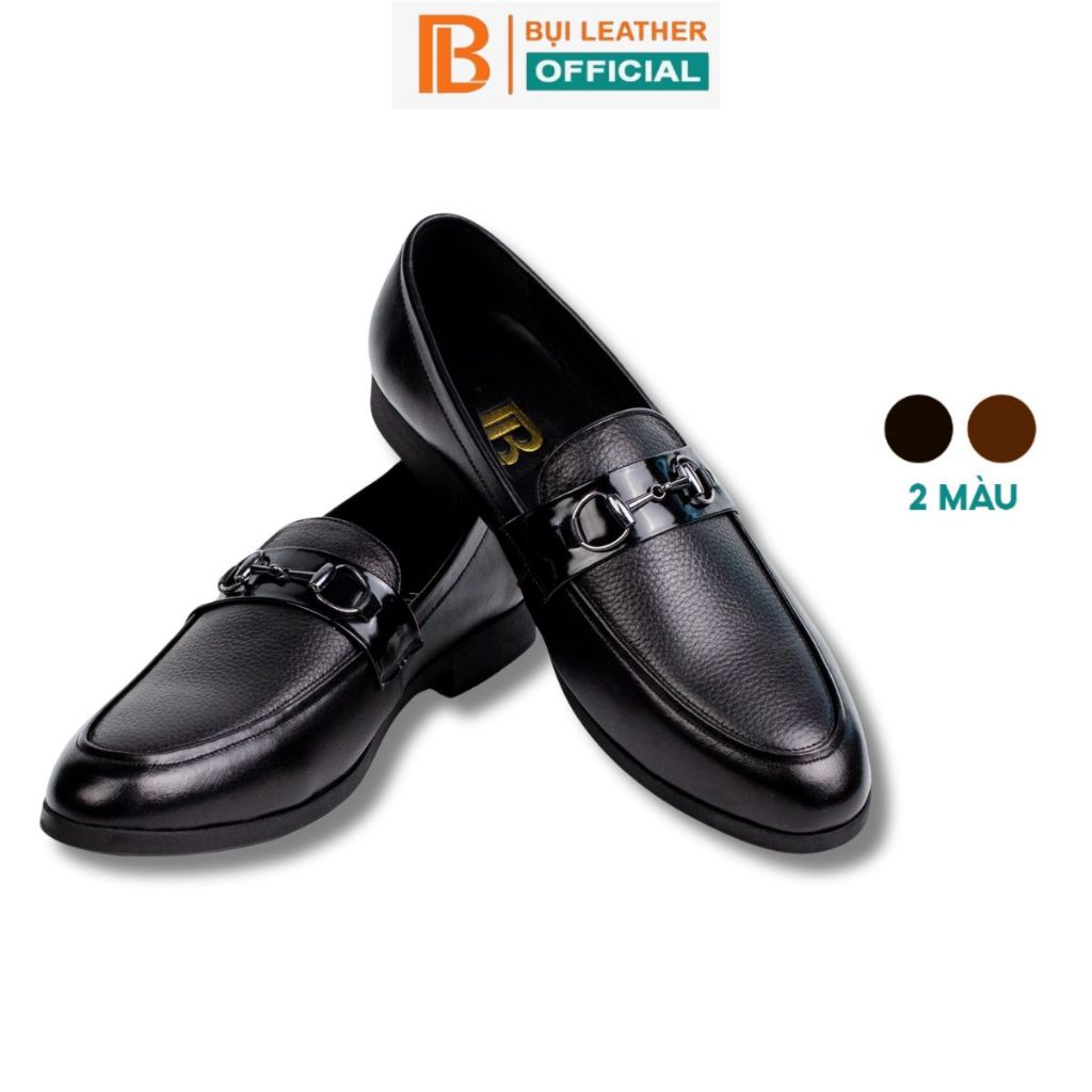 Giày lười nam da bò nappa cao cấp G121 Bụi leather- hộp sang trọng - Bảo hành 12 tháng
