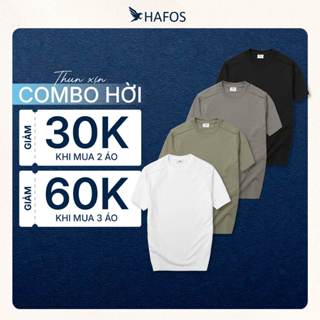 Áo thun nam cổ tròn COVERSTITCH HAFOS EZ COLLECTION áo phông nam, áo thun trắng trơn, áo thun đen cho nam