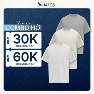 Áo thun nam cổ tròn HAFOS Áo phông nam basic tay ngắn chất vải cotton cao cấp thấm hút, áo thun trơn basic