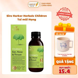 Siro Harker Herbals Children tai mũi họng xanh lá dành cho trẻ 0-12 tuổi 150ml