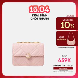 Túi Xách Nhỏ Nữ Thời Trang JUNO Chần Bông Nắp Gập TXN296