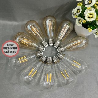 Combo 3 Bóng đèn LED Edison ST64 E27 4w ánh sáng vàng 3000K , bóng đèn trang trí sân vườn