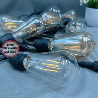 Combo 3 Bóng đèn LED Edison ST64 E27 4w ánh sáng vàng 3000K , bóng đèn trang trí sân vườn