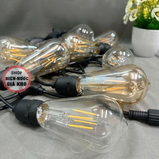 Combo 3 Bóng đèn LED Edison ST64 E27 4w ánh sáng vàng 3000K , bóng đèn trang trí sân vườn