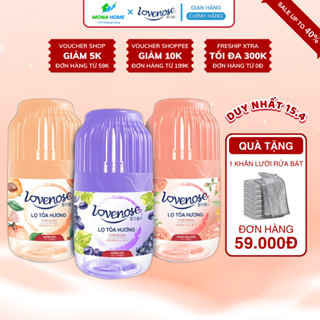 Lọ tinh dầu tỏa hương thơm LOVENOSE 180ml thế hệ mới để phòng ngủ, Sáp thơm tự nhiên, dễ chịu khử mùi nhà vệ sinh -ENL