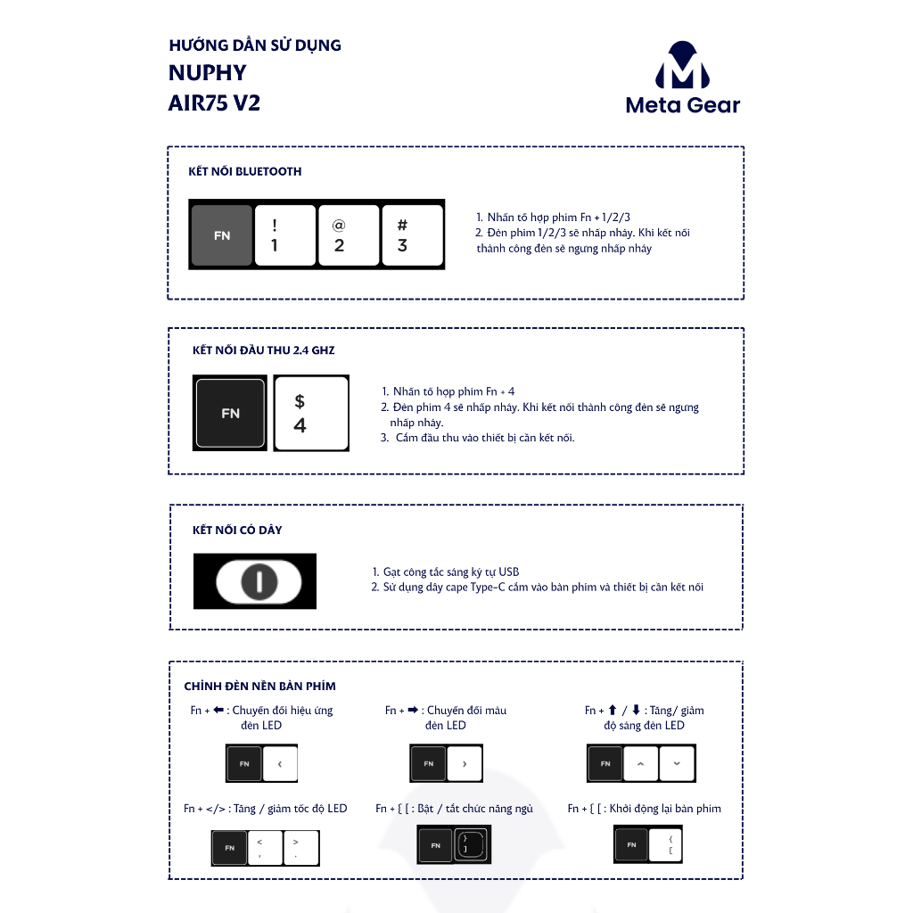 Bàn phím cơ Nuphy Air75 V2, Nuphy Air 75 V2 Chính Hãng Bảo hành 12 tháng - Lowprofile - Có Hotswap - 3 chế độ kết nối | BigBuy360 - bigbuy360.vn
