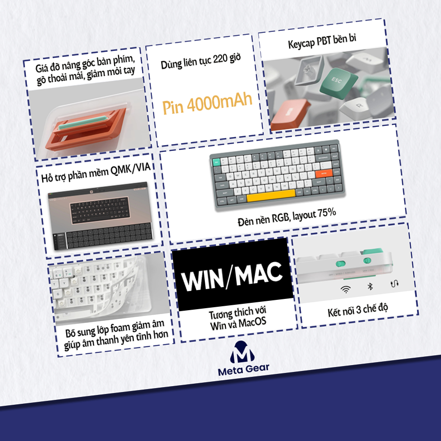 Bàn phím cơ Nuphy Air75 V2, Nuphy Air 75 V2 Chính Hãng Bảo hành 12 tháng - Lowprofile - Có Hotswap - 3 chế độ kết nối | BigBuy360 - bigbuy360.vn