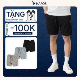 Quần Short Nam Hafos ESSENTIAL Waffle vải Nỉ chân cua, Quần đùi, Quần lửng nam nỉ mềm mịn