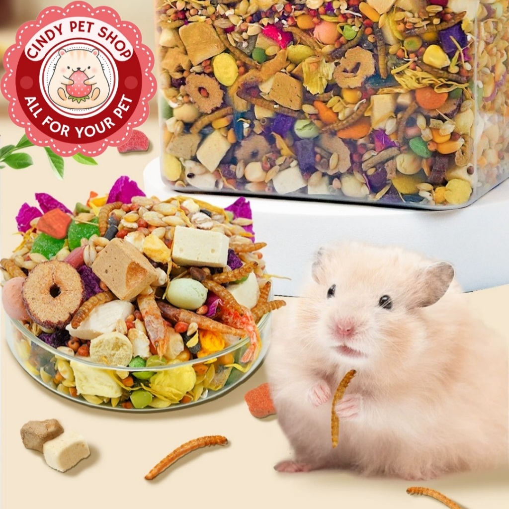 Thức ăn hỗn hợp rau củ quả hải sản cho Hamster 500g