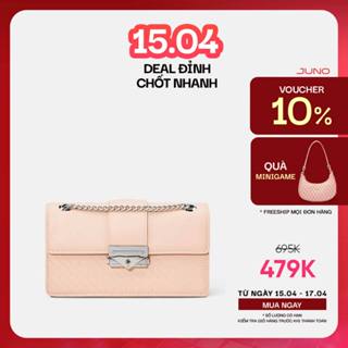Túi Xách Nữ Thời Trang JUNO Cỡ Nhỏ Phối Hiệu Ứng Giả Đan Lát TXN472