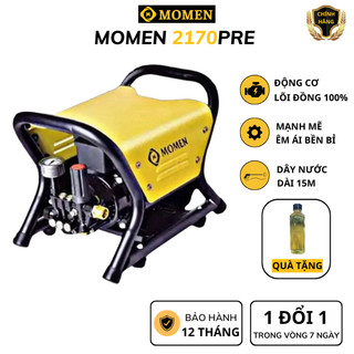  Máy rửa xe cao áp Momen2170pre động cơ lõi Đồng,dây dài 15m,sử dụng xịt rửa gia đình,ô tô xe máy,bảo hành 12 tháng 