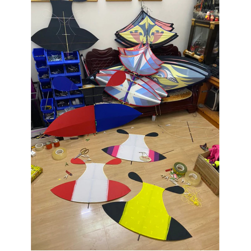 Combo khung diều 80cm sáo cáp quang làm diều 1m2 1m7 2m5 3m5 giá rẻ mini  - Diều Đại Trà.vn