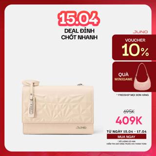 Túi Xách Nữ Thời Trang JUNO Cỡ Nhỏ Nắp Gập Dập Nổi 3d TXN313