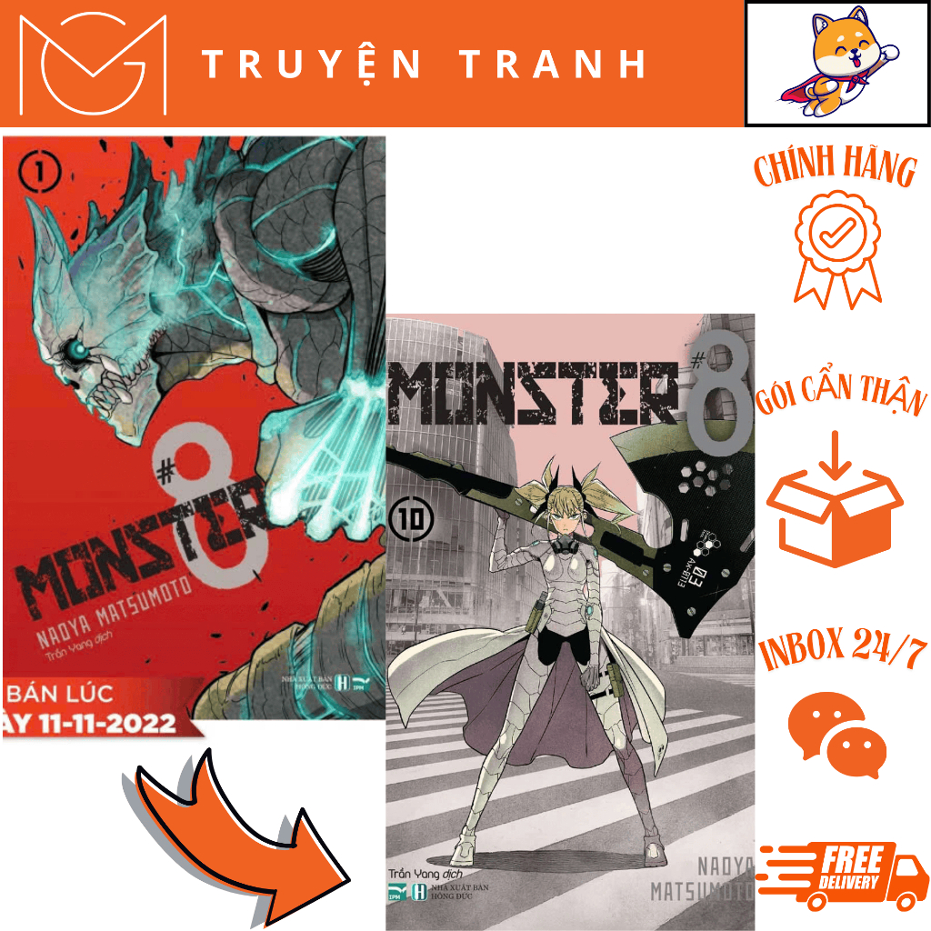 Truyện - MONSTER 8 - Combo Tập 1-10 Bright Ver Bản Đặc Biệt- NXB Kim Đồng, Trẻ, IPM