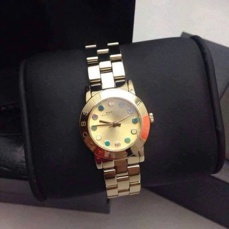 [ Chính Hãng 100%] Đồng Hồ Nữ Marc Jacob MBM3218 (3218) Máy Quartz (Pin) Kính Khoáng Mặt Tròn Siz 26