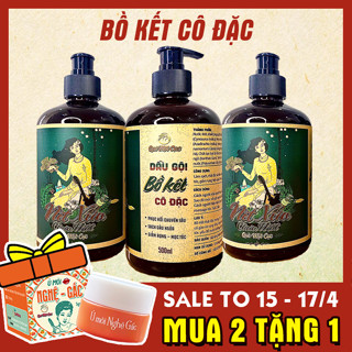 Dầu gội bồ kết cô đặc chống rụng, gàu, nấm, ngứa, kiềm dầu, mọc tóc Spa Quê Một Cục 500ml