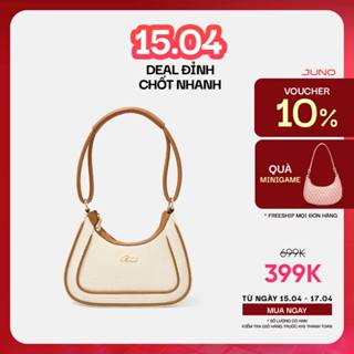 Túi Xách Nữ Thời Trang JUNO Cỡ Nhỏ Đeo Vai Phối Tay Cầm Đôi TXN833