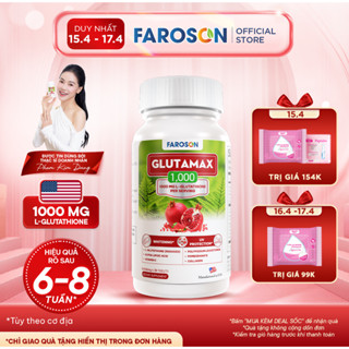Viên Uống Trắng Da Glutathione Faroson Glutamax 1000 Trắng Da Mờ Thâm Nám Chống Nắng Hộp 30 Viên