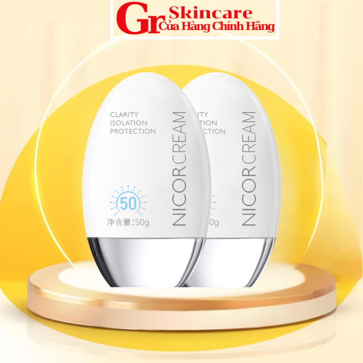 Kem chống nắng Nicor chống nắng nâng tông kiềm dầu bảo vệ da spf 50+