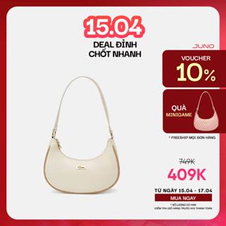 Túi Xách Nữ Thời Trang JUNO Cỡ Nhỏ Hobo Đeo Vai Logo Handwriting TXN818
