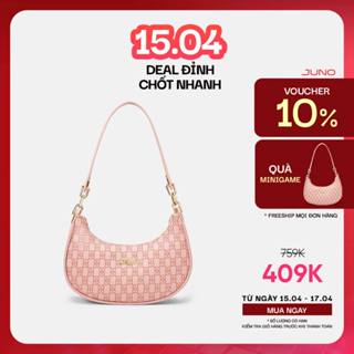Túi Xách Nữ Thời Trang JUNO Cỡ Nhỏ Hobo Dập Logo Jn TXN740