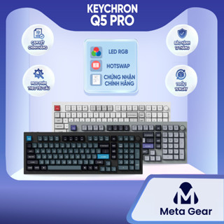 Bàn phím cơ không dây Keychron Q5 Pro - Led RGB - Khung Nhôm CNC  - Hotswapple