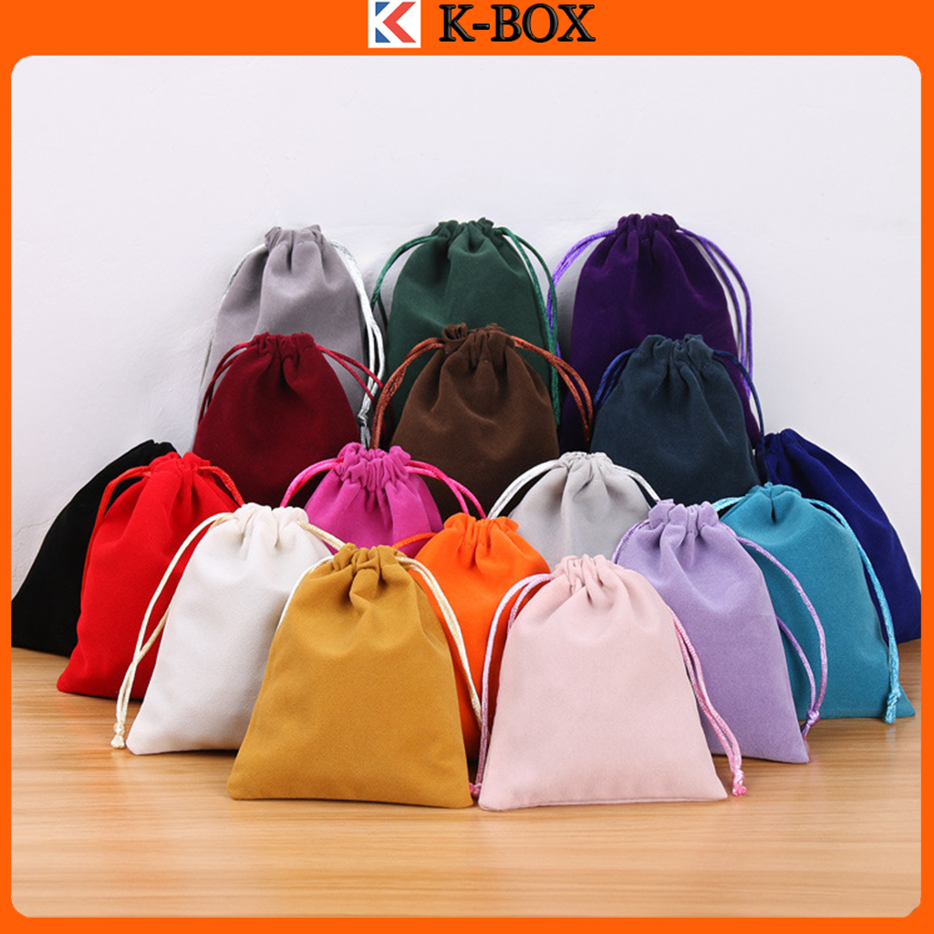 combo 10✨ Túi Nhung Dây Rút Để Đựng Phụ Kiện ,Trang Sức, Đựng QuàTặng Túi dây rút làm bằng vải cotton
